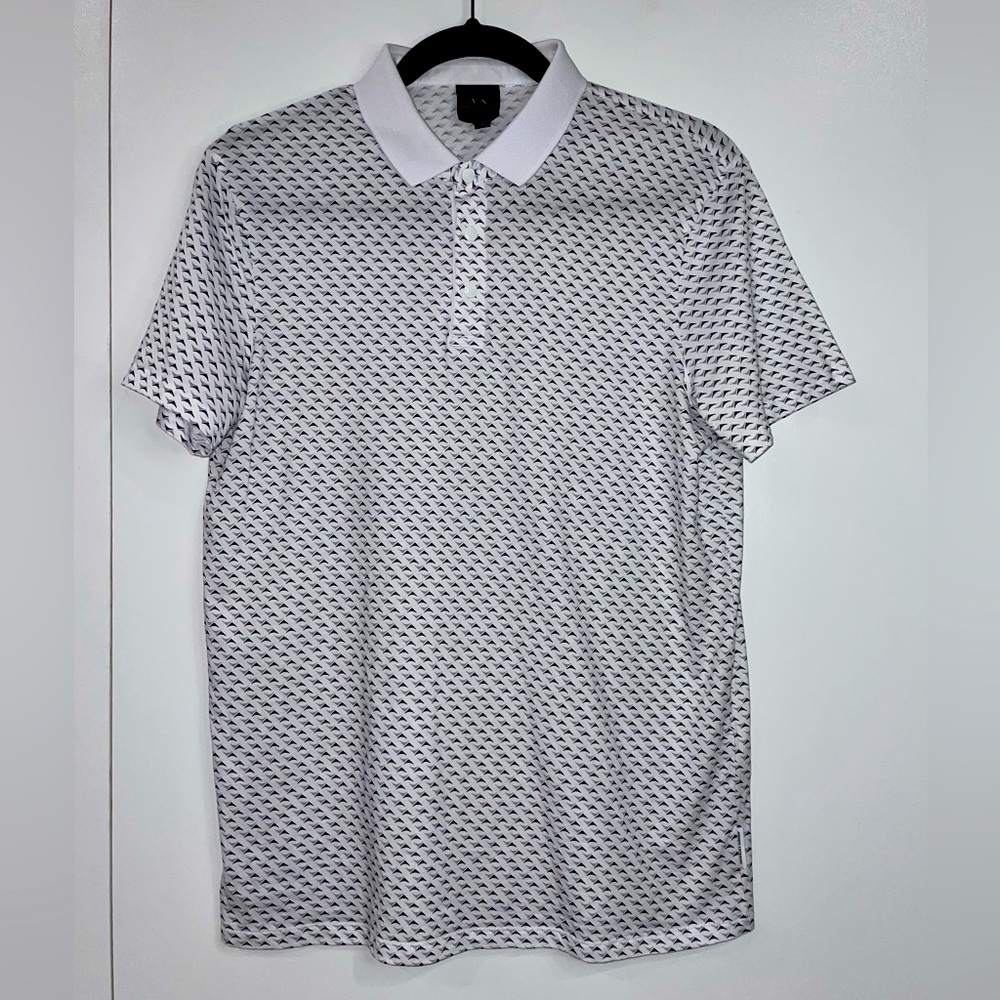 Armani exchange patterned polo shirt